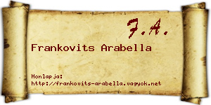 Frankovits Arabella névjegykártya
